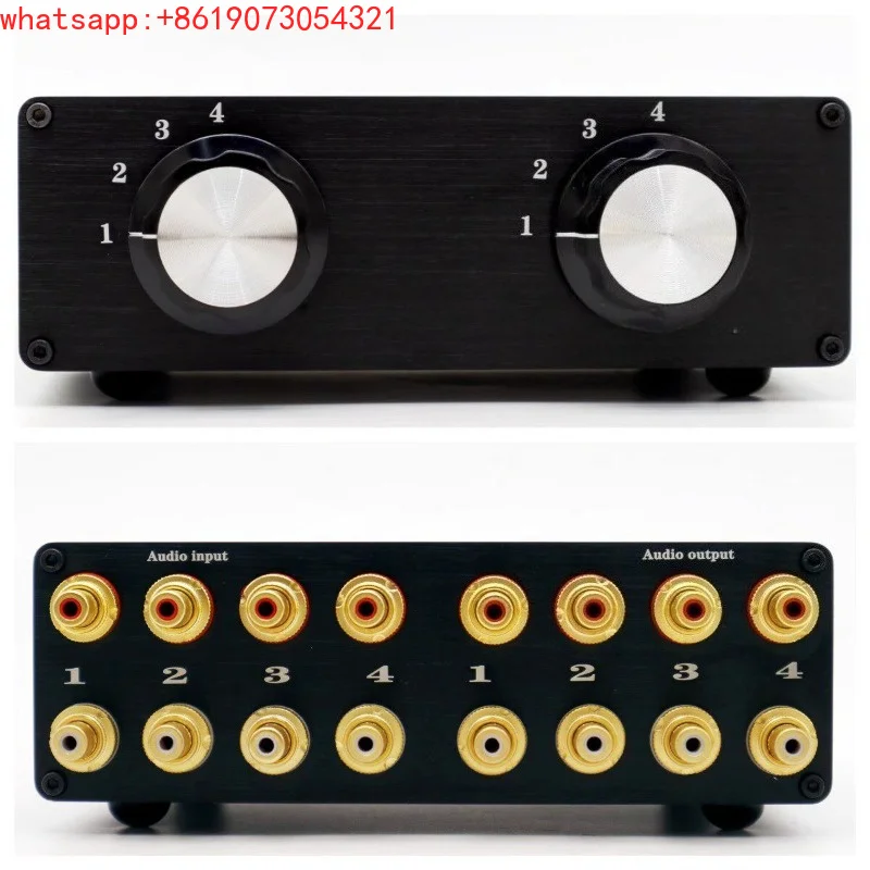RCA4 input and output audio input and output selection passive signal switcher