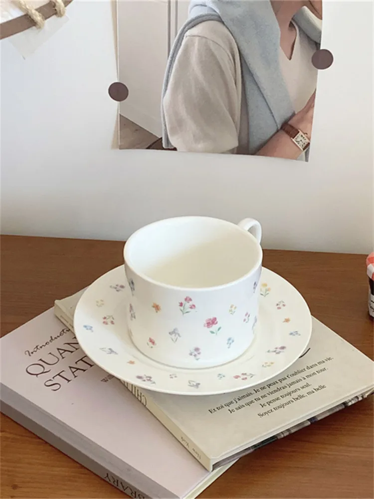 Fragrant Romance~French Afternoon Tea Ceramic Cup Plate Coffee Cup Plate Dessert Plate, Festival Gift