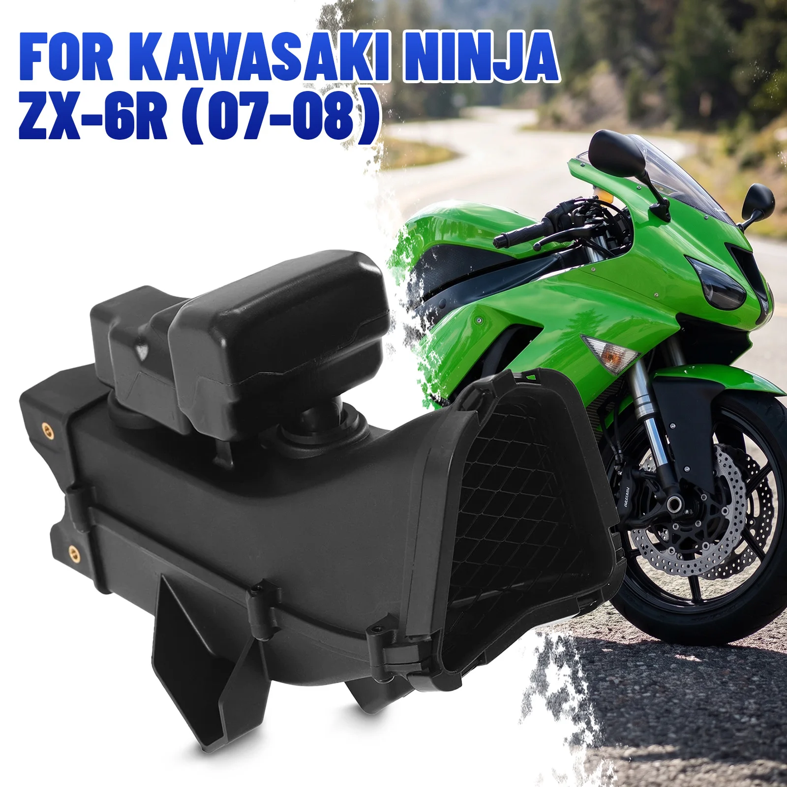 Fit for Kawasaki Ninja Zx6R Zx-6R Zx636 2007-2008 Motorcycle Abs Ram Air Duct Intake Tube Duct Cover