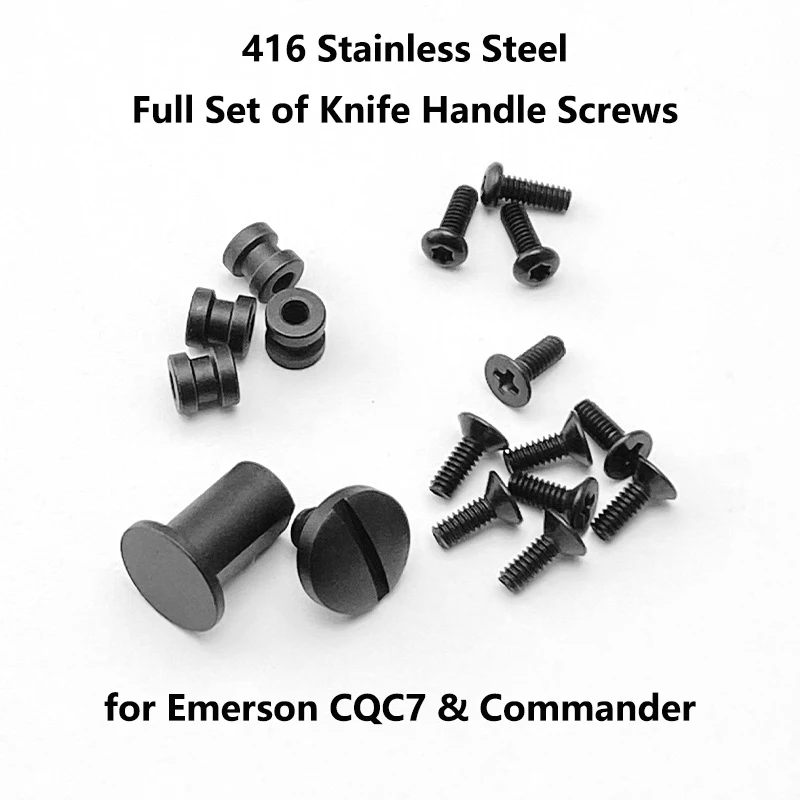 

1 Full Set Folding Knife Handle Stainless Steel Screws for Emerson CQC7 Commander DIY Make Parts Accessories Spindle Shaft Clip