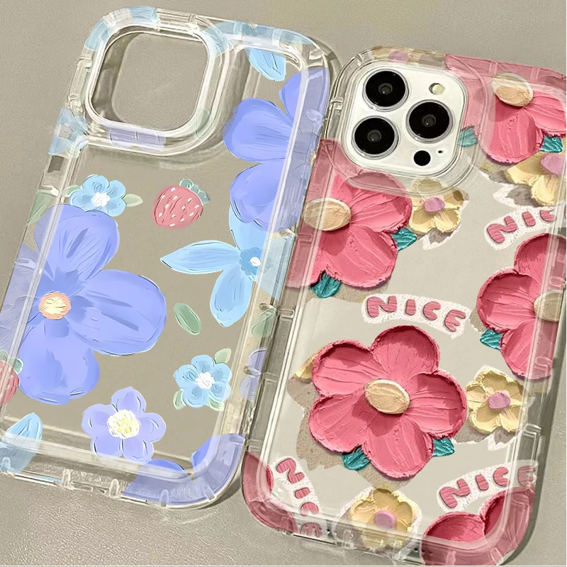 Beautiful Oil Painting Flowers Soft Phone Case for Xiaomi Redmi Note 12 13 11 Pro Plus 4G 5G 11S 12S 10 9 8 10S 9S 13C 12C 10C