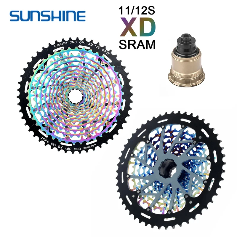 SUNSHINE XD Cassette Colorful Flywheel MTB 11/12 Speed K7 Mountain Bike Flywheel 9-42T 10-50T 10-52T For SRAM GX EAGLE