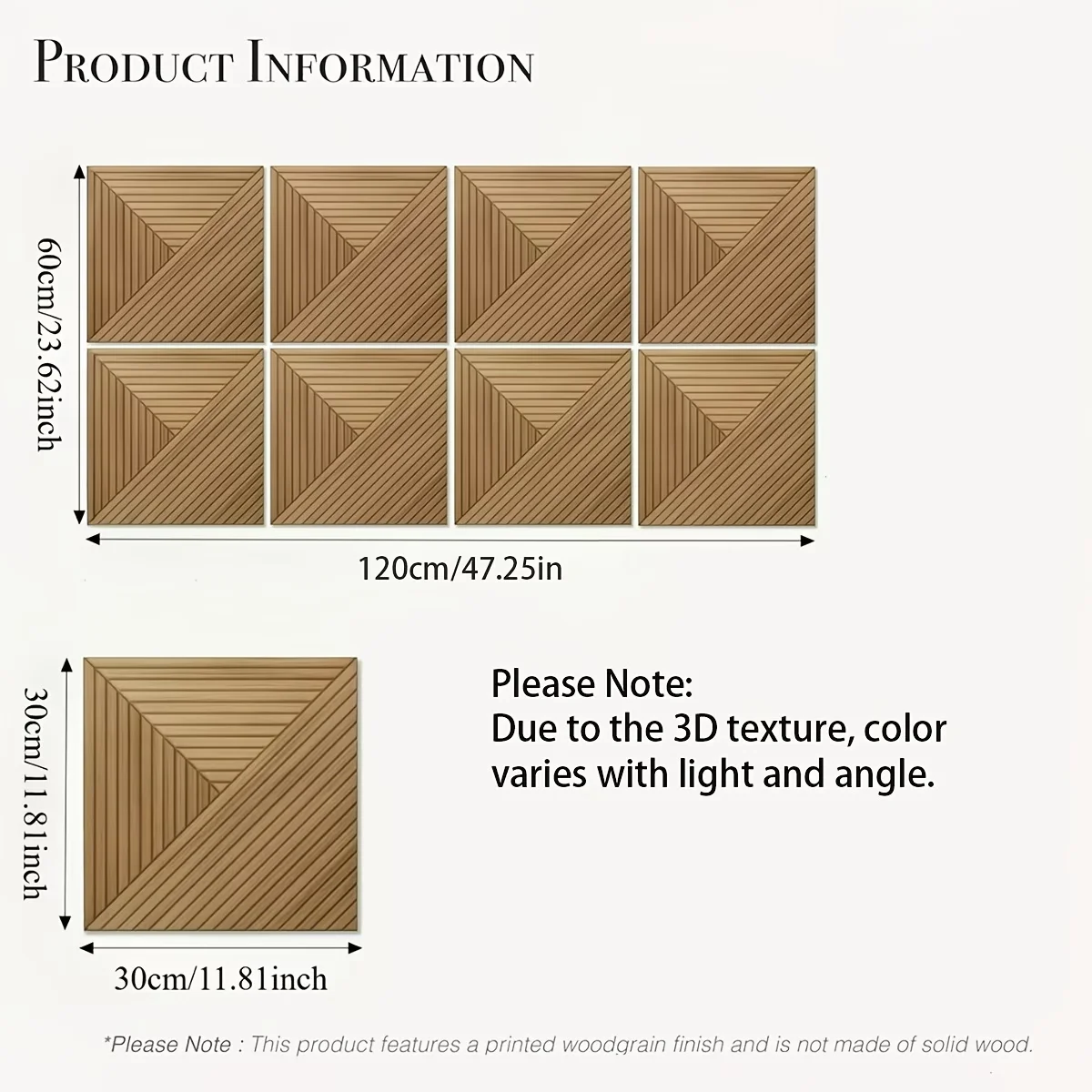 1/2/3pcs 3D Wood Grain Acoustic Panels, Peel & Stick Noise Reduction Wall Tiles with Faux Wood Grooved Grille