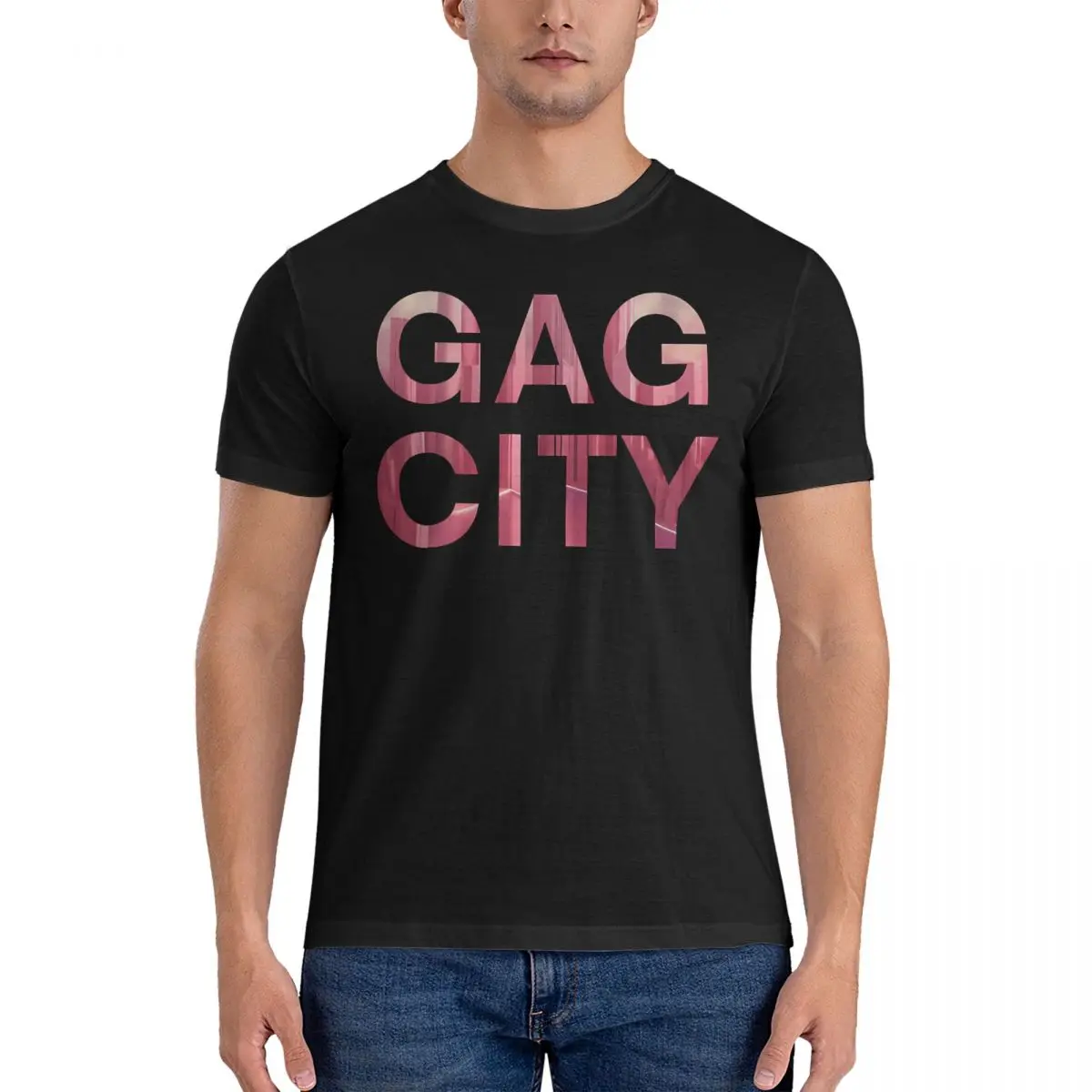 Gag City T Shirts Men Pure Cotton Funny T-Shirt Crew Neck Nicki Minaj Tees Short Sleeve Tops Classic