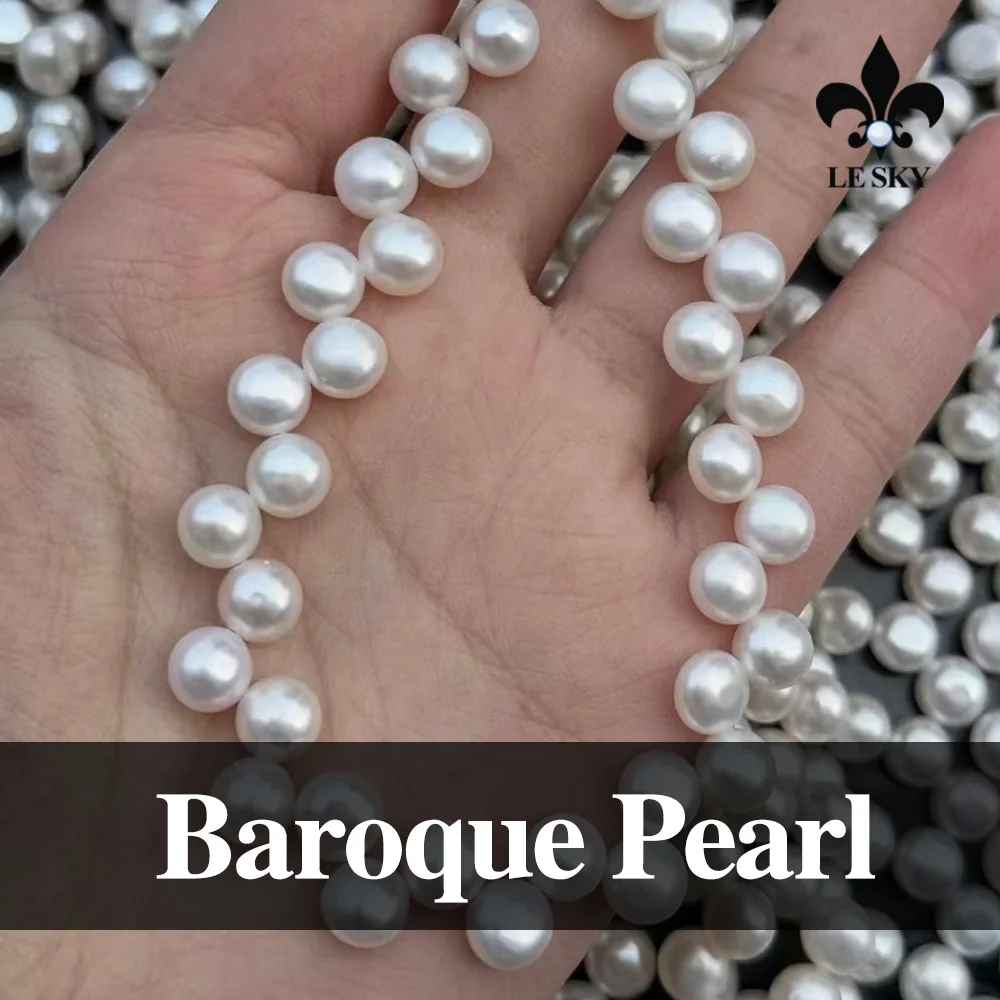 

Natural Freshwater 100% Pearl Beads Sanqi Kong White Pearl Loose Spacer Beaded for Making DIY Jewerly Necklace Bracelet 6-7mm