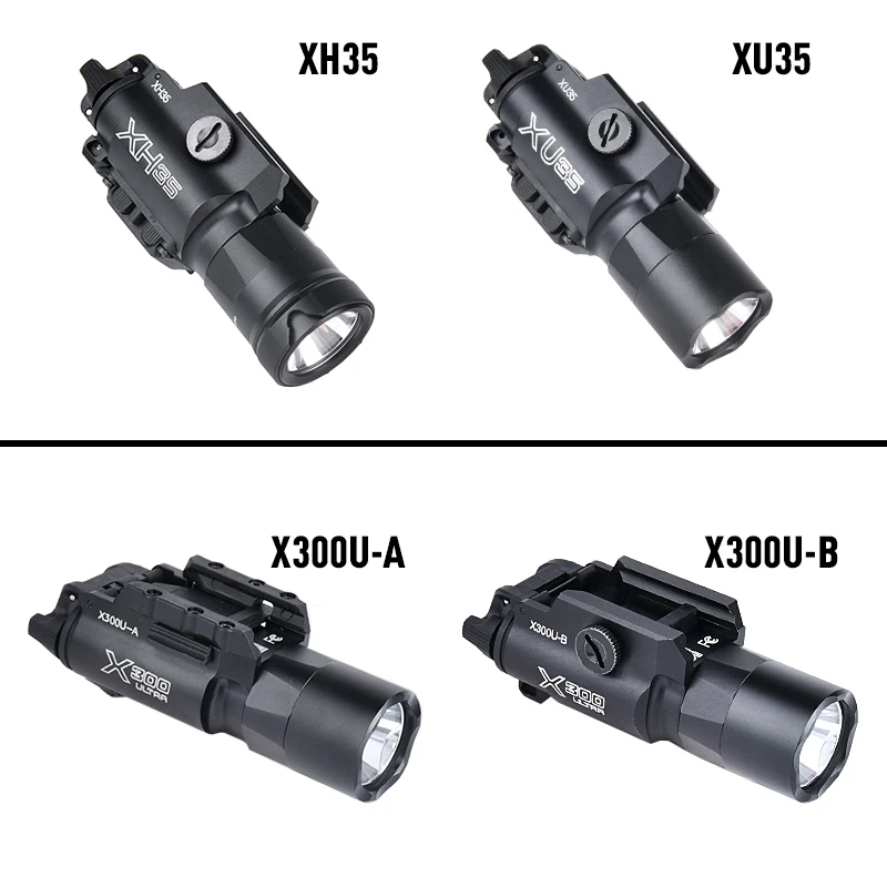 WADSN X300 B XH35 XU35 X300U-B X300 Ultra B Weapon Flashlight White LED Light Metal CNC Hunting Lamp Fit 20mm Picatinny Rail