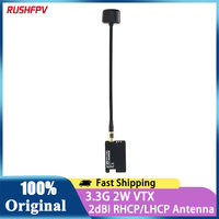 RUSHFPV 3.3G 2W VTX Video Transmitter FPV Transmitting Module With RHCP LHCP Antenna  For RC Long Rang Racer FPV Drone