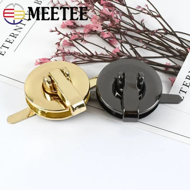 5Pcs Round Metal Turn Locks Snap for Handbag Women Bag Twist Lock Clasps Closure DIY Bags Hardware Accessories