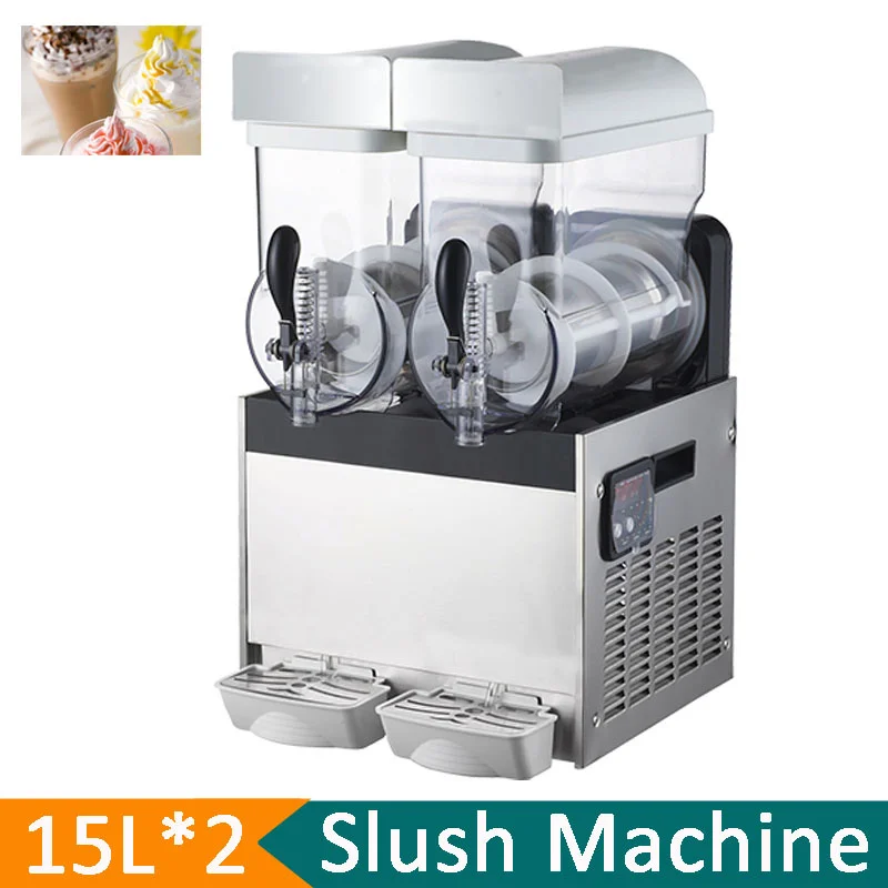 

Hot Sale Beverage Fruit Juice Cold Drink Dispenser Slush Machine Frozen Drink Dispenser Italia 2 Bowls Granita Vending Machine