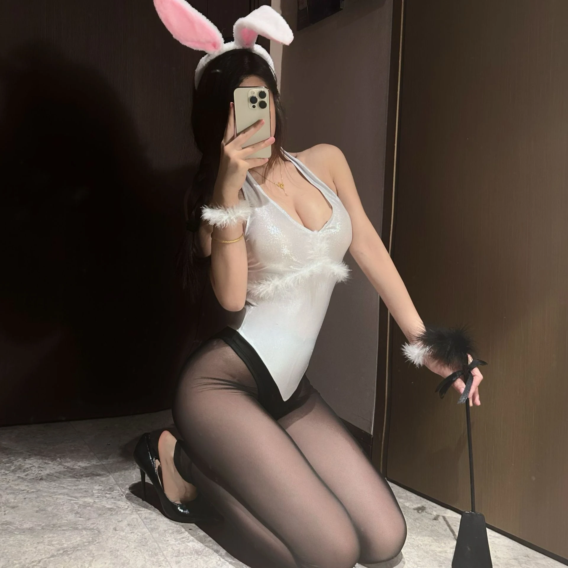 

Sexy lingerie sexy party bar cosplay bunny dressed up as a sexy Dutch bodysuit headband set L224
