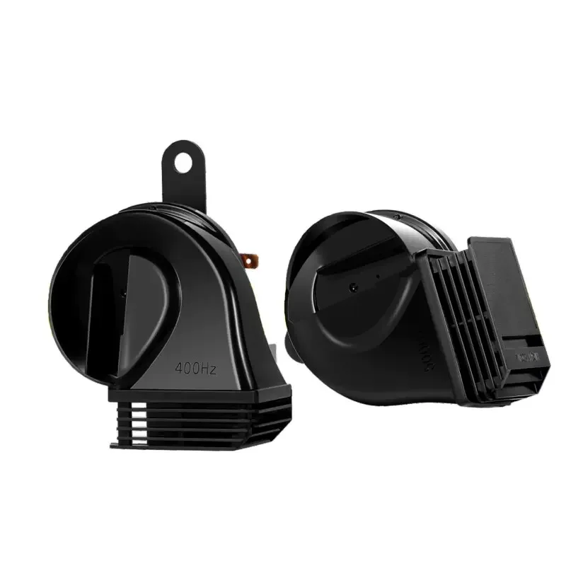 

129dB 12V Car Horn Loud with Protective Grill Dual-Tone Electric Snail Horns Waterproof Dustproof with Cover for Cars Trucks