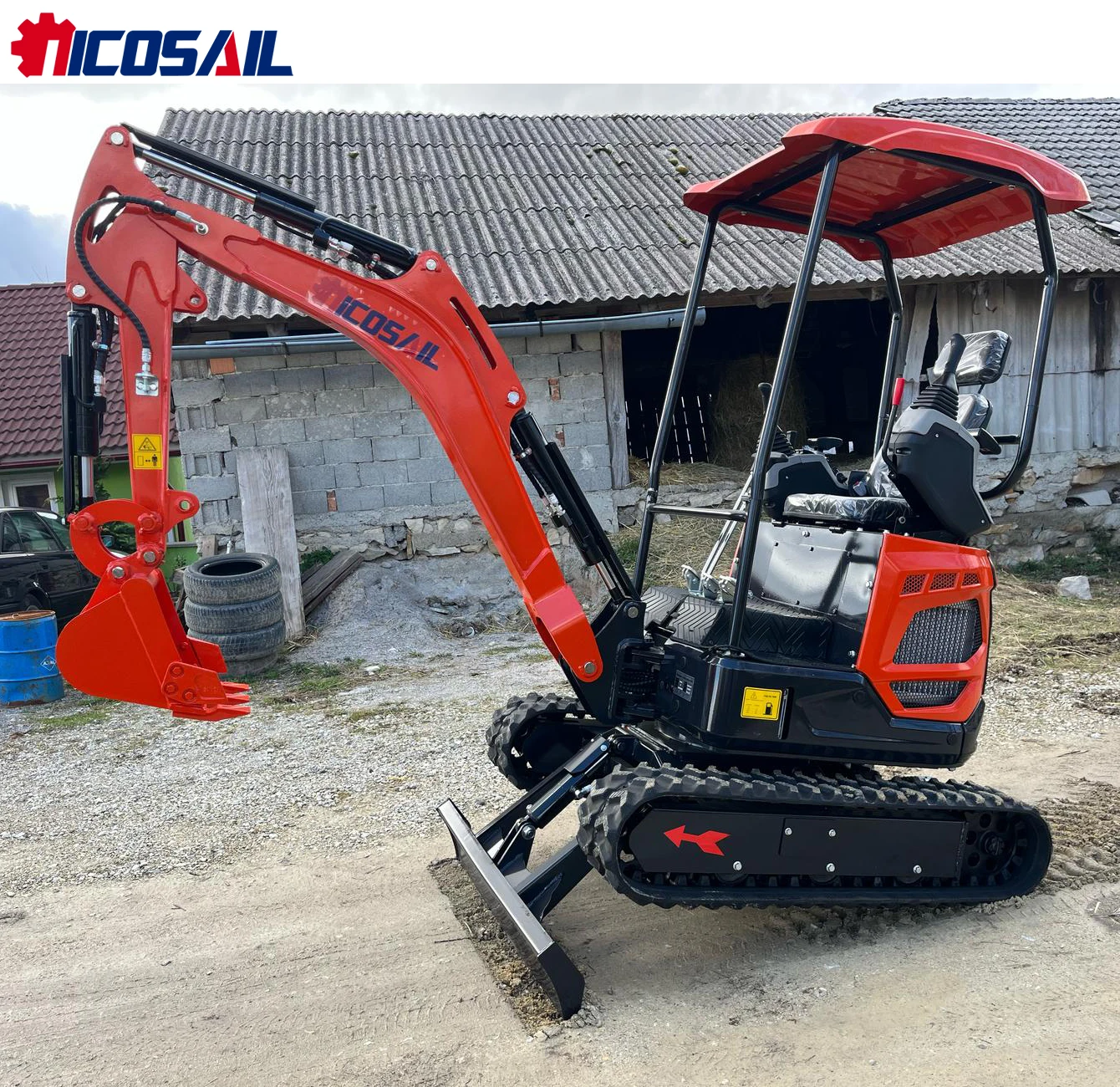 

1800kg Construction Mini Digger Zero Tail Swing CE EPA for Municipal Works
