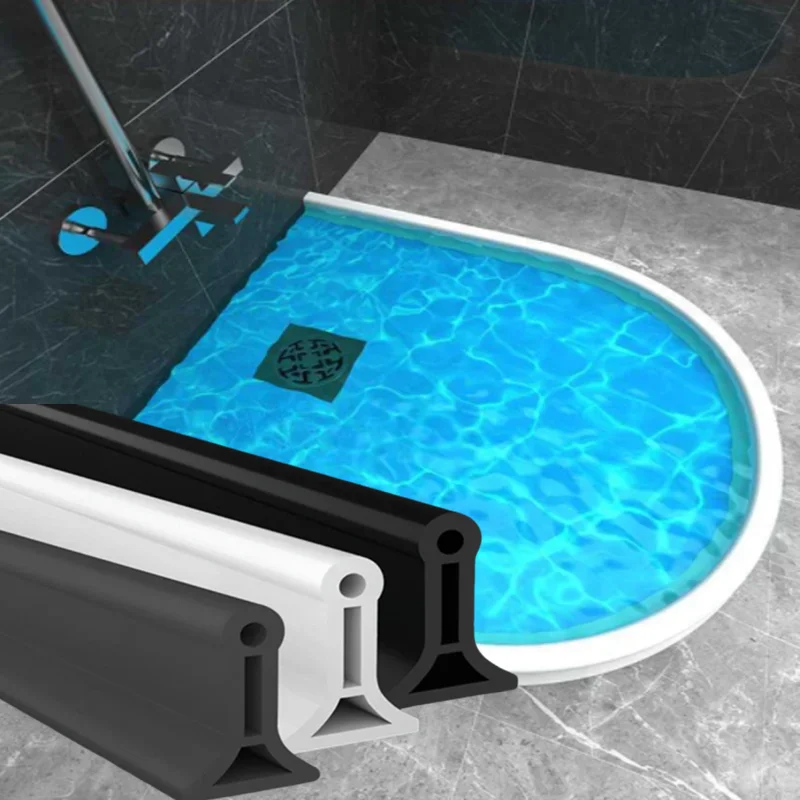 

1 шт. 2 м/78,74 дюйма самоклеящаяся силиконовая гибкая водоудерживающая полоса для душа Water Barrier Highl для ванной комнаты