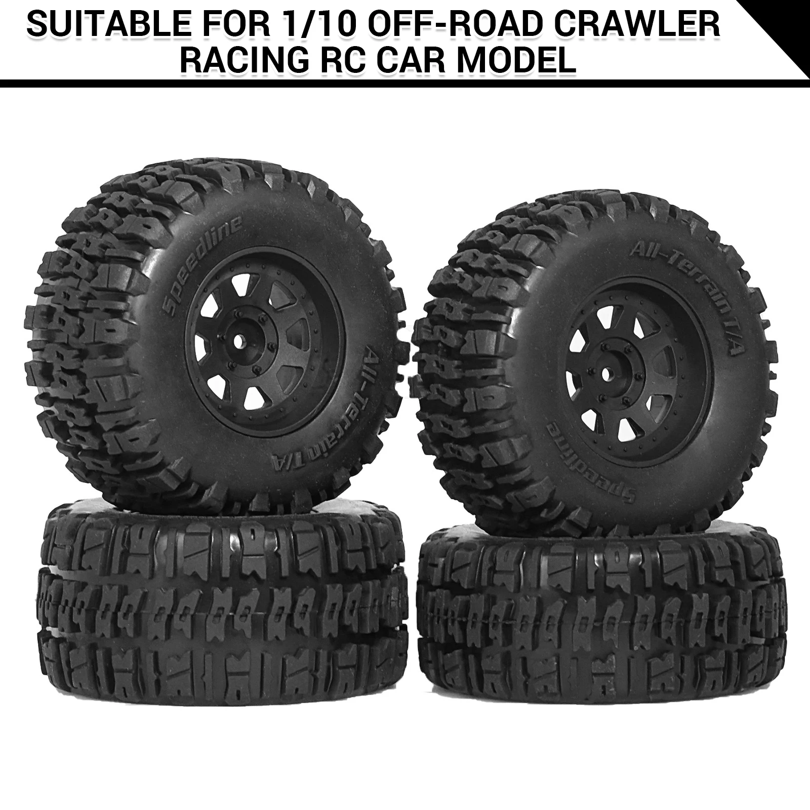 

4PCS 110mm Wheel Rim Short Truck Tyre For 1/10 Off-road Crawler Racing RC Car