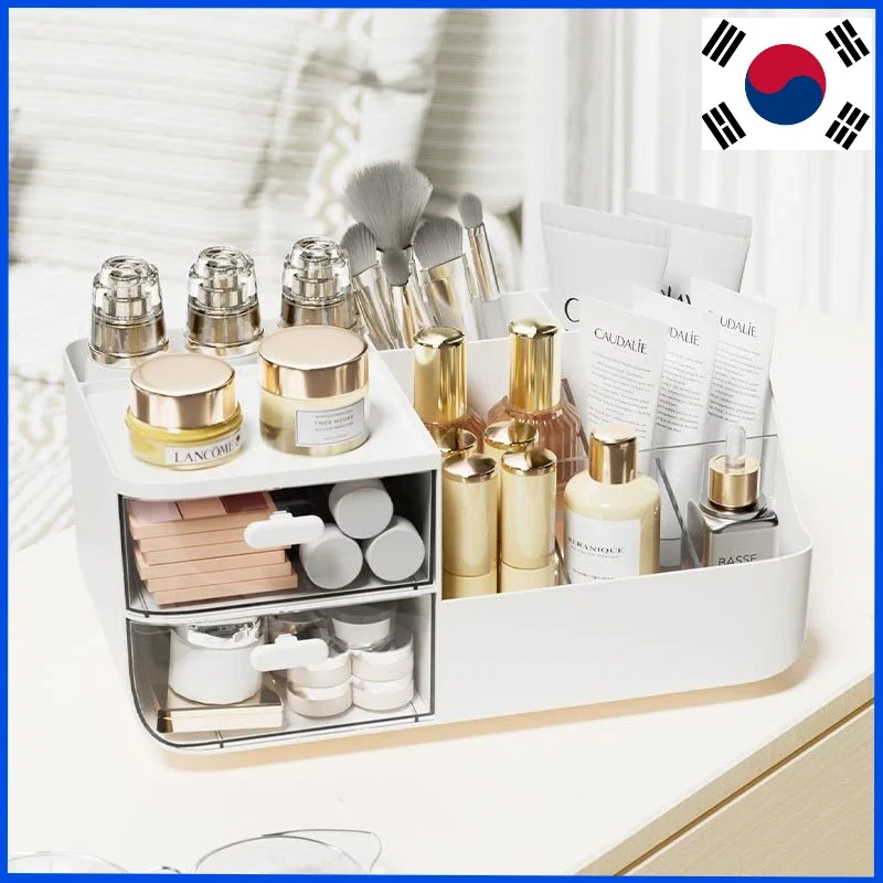 

Настольный органайзер для хранения выдвижного типа, многоцелевой ящик для хранения косметики и канцелярских принадлежностей для офисного стола и учебного стола