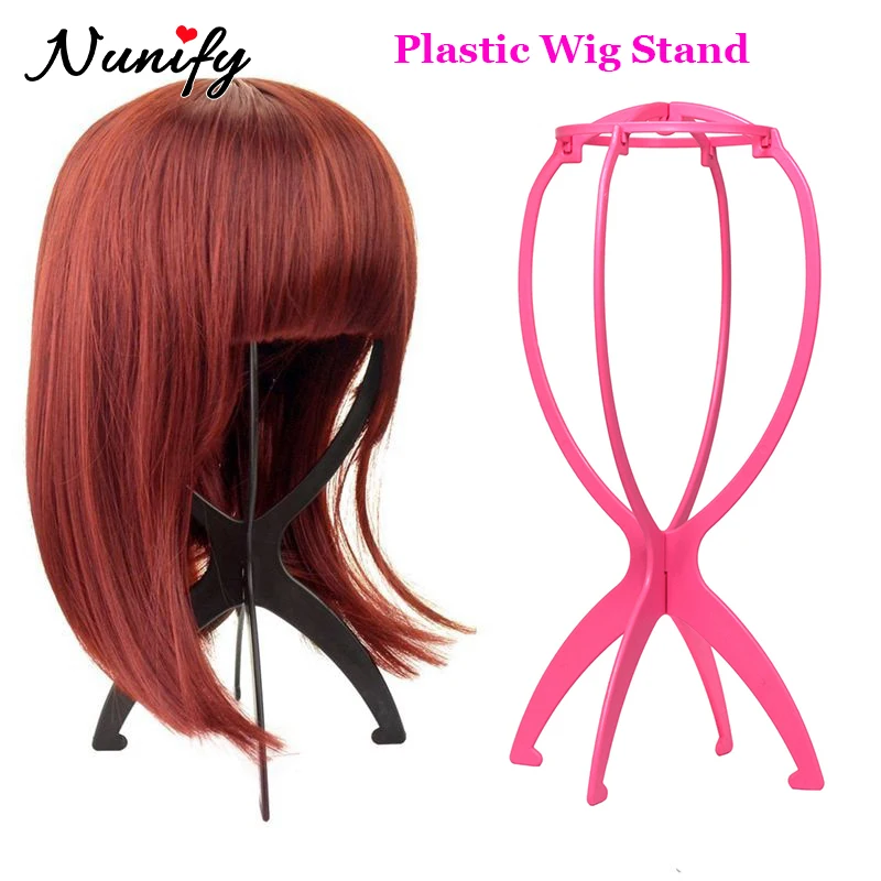 

Portable Plastic Wig Stand Collapsible Wig Holder Durable Wig Display 17x36cm Hair Display Tools Travel Wig Stand For Styling