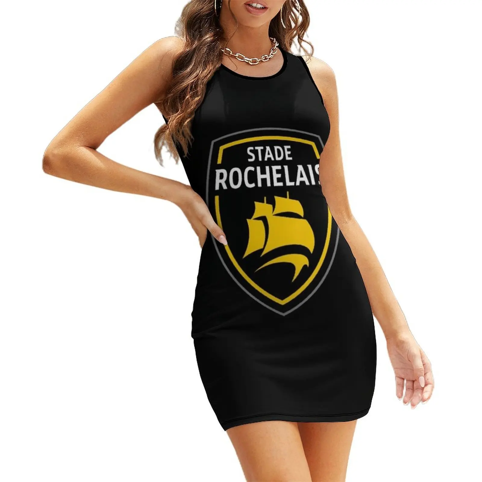 

Stade Rochelais Rugby logo Sleeveless Sundress women's summer clothing 2025 Summer women's clothing elegant women's dresses sale