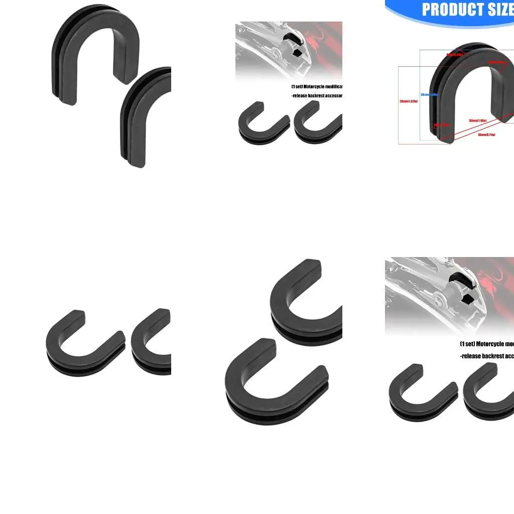 Motorcycle Bar Backrest Docking Point Bushing Grommet for Street Luggage Rack Bushing Motorbike Accessories