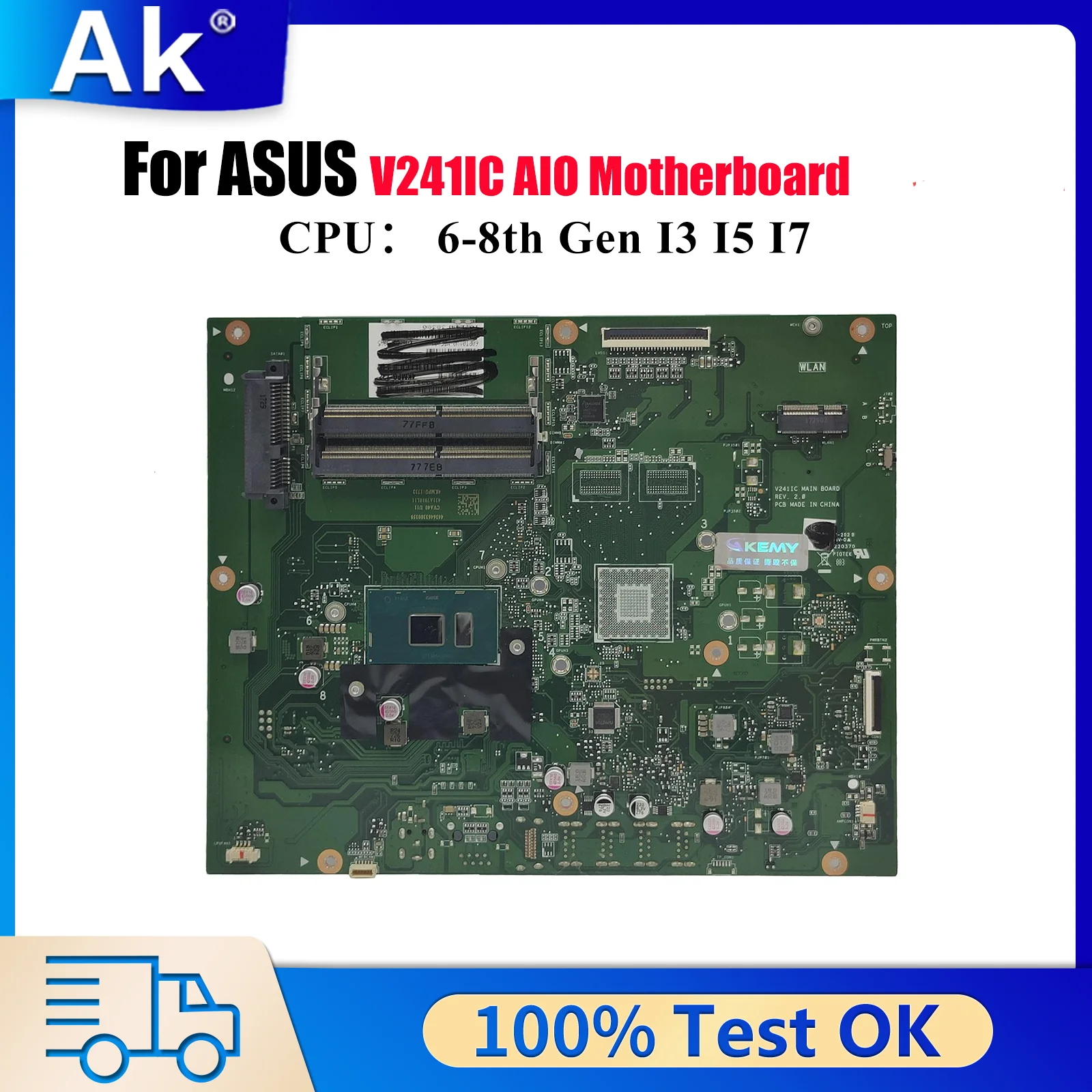 

Материнская плата V241IC для ASUS Vivo AiO V241I V241IC V241ICR, материнская плата с процессором I3 I5 I7, 100% тестирование, ОК, быстрая доставка, высокое качество