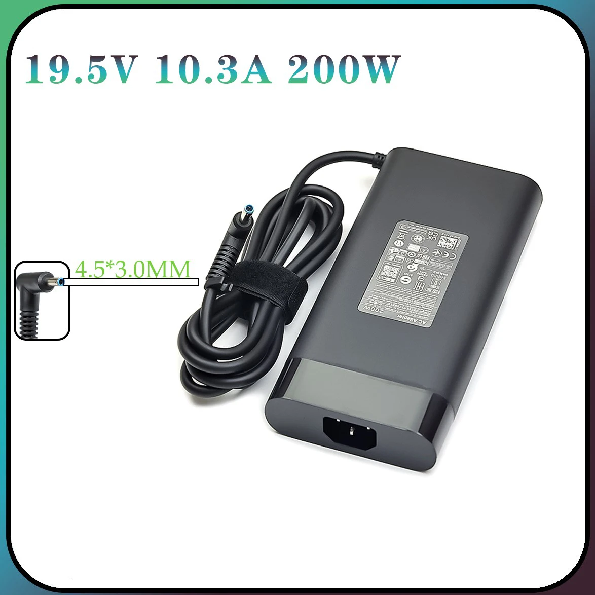 

19.5V 10.3A 200W AC Laptop Power Adapter For HP ZBook 17 G5 Series, HP Laptop 15-dc0000 Series,TPN-DA10, L00818-850, L00895-003