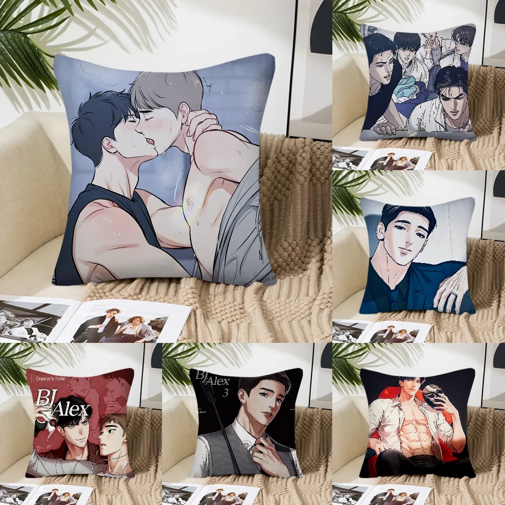 

BJ A-Alex Pillow Case Square Pillow Bedroom Sofa Leisure Comfort Cushion Car Living Room Home Decoration 40X40