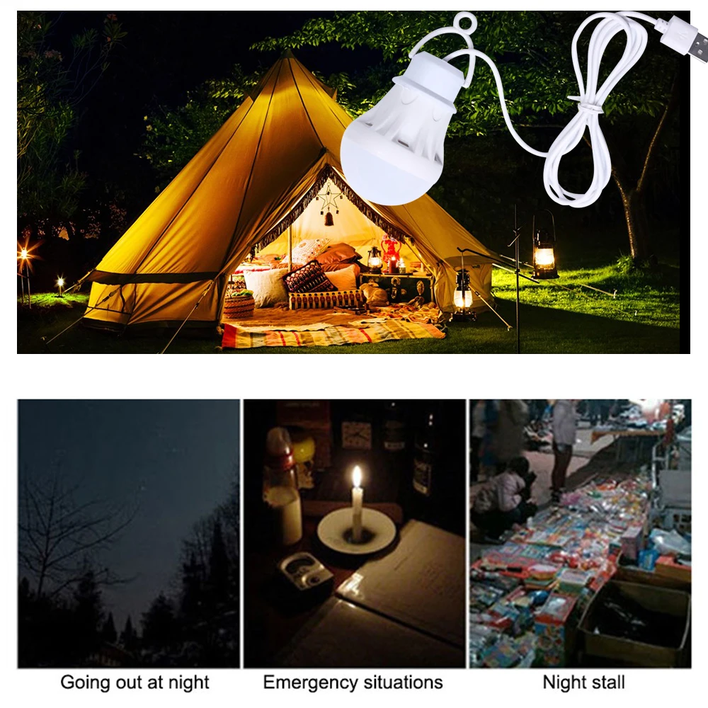 ZK50 5W 7W Mini USB LED Lampadina portatile Studente Lettura Apprendimento Campeggio Illuminazione esterna Luce da campeggio