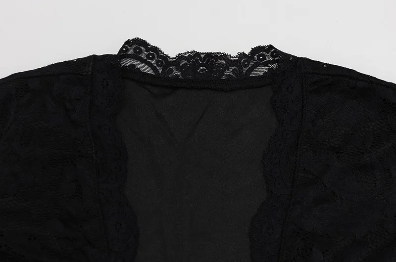 CNYISHE Long Sleeve Deep V Neck Autum Women Dresses Sheath Bodycon Sexy Club Lace Sheer Female Outfits Party Vestidos Hip Wrap