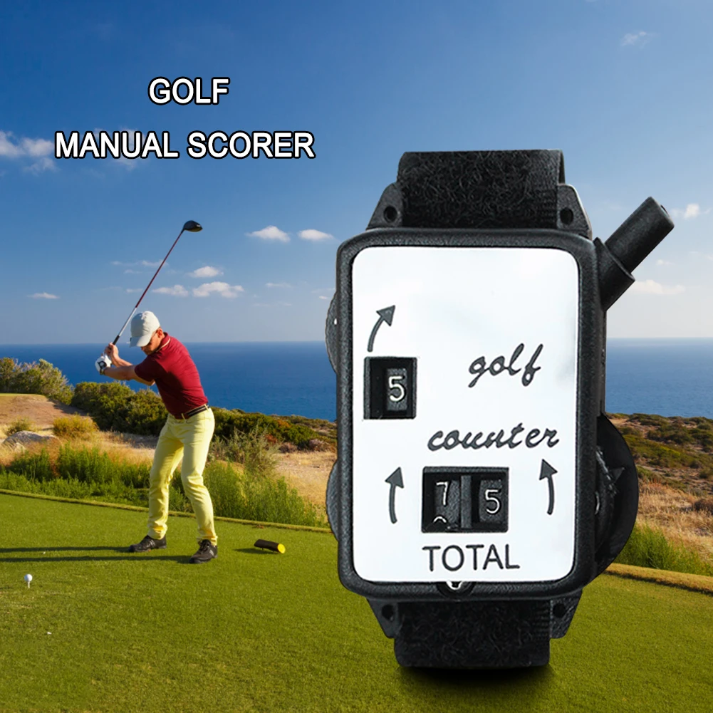 Golf Score Keeper with Wristband Watch Shaped Score Counter Portable Manual Score Keeper Watch for Golf Sport Teacher