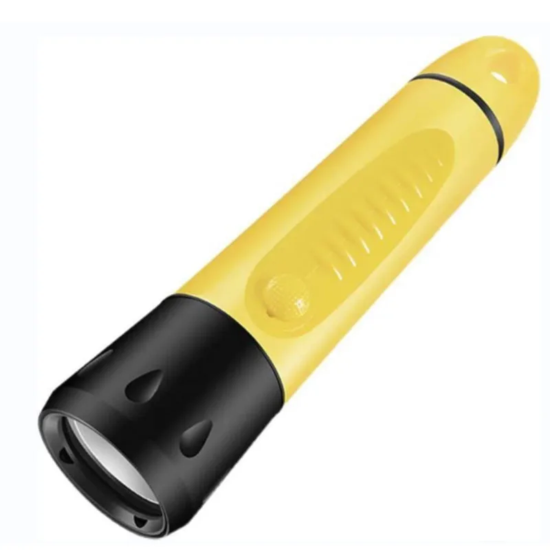IPX8 Waterproof Diving Flashlight Strong Light Focus Long Range Flashlight 2In1 Available On Land And Water Night Fishing Lamp