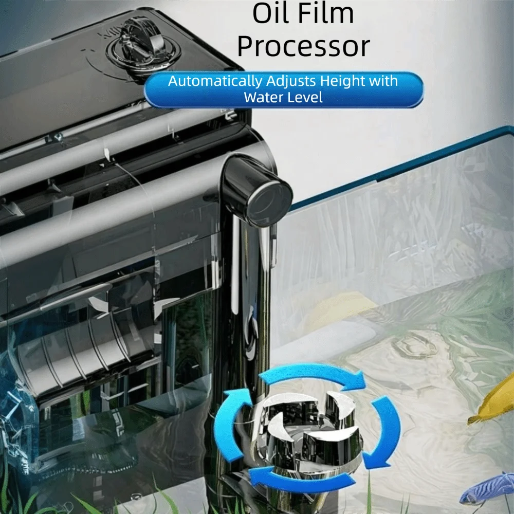 3-in-1 Wandmontierter Aquariumfilter Geräuscharm Einstellbare Durchflussrate Wasserfall-Filter USB Zirkulationsfilter Wasserpumpe für Zuhause – Detail 5