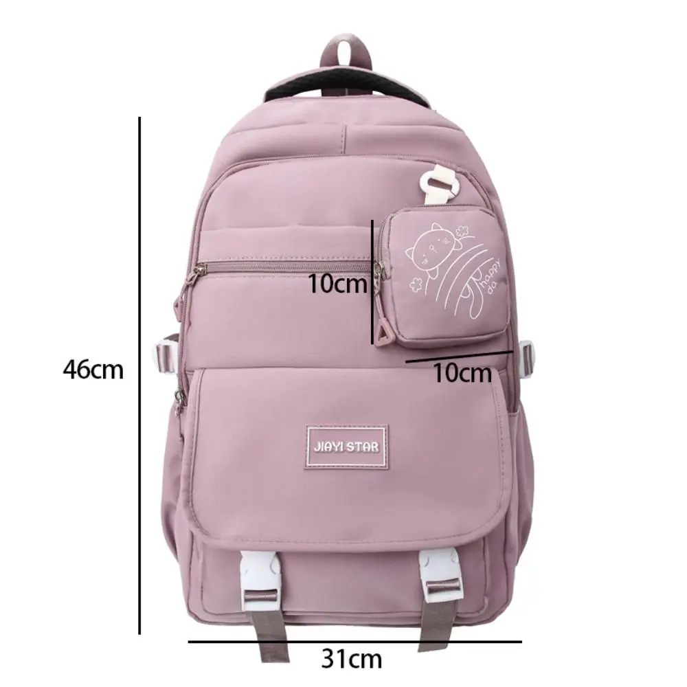 New Portable Backpack Large Capacity Casual School Bag Lightweight with Wallet Shoulder Bag
