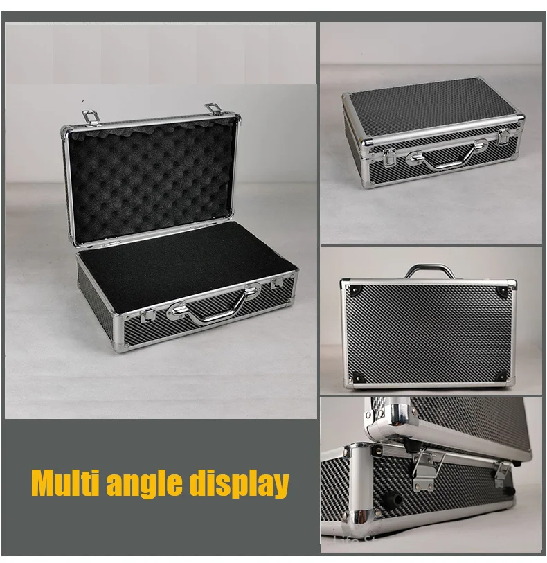 Aluminum Tool Case Carbon Fiber Tool Box Portable Tool box Organizer Box Instrument Hard Case Aluminum Case Tool Pelican Case