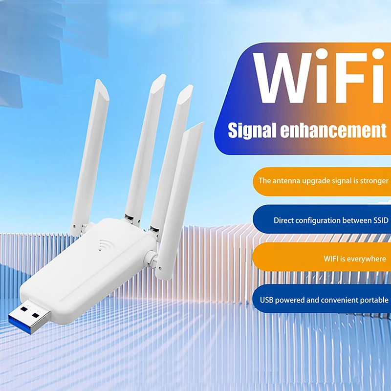 2.4G 300 Mbps Draadloze USB WiFi Repeater 4 Antenne Wifi Lange Range Extender Wi-Fi Signaalversterker Thuis netwerk Adapter voor PC