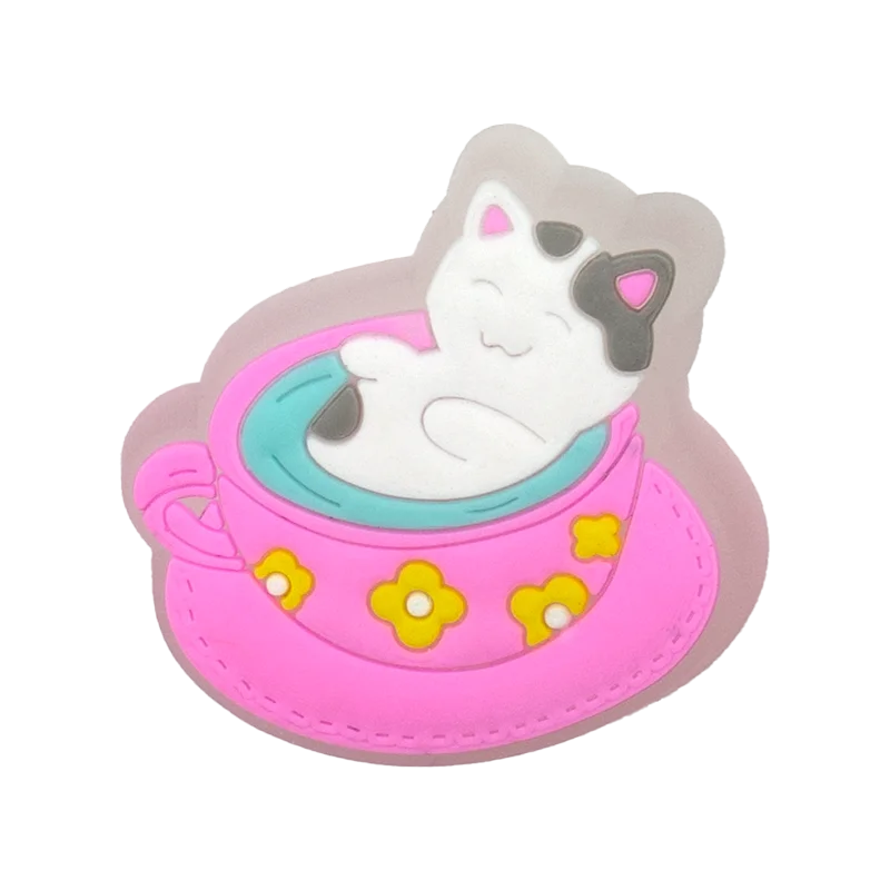 1 stücke LED Nette Tiere Schuhe Charms Lustige Ente Schwein Panda Katze Leuchtende Schuh Dekorationen Rosa Salamander Tintenfisch Clog Zubehör – Detail 24