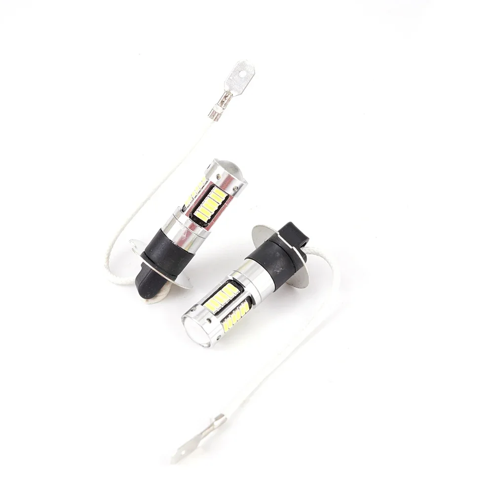 2PCS H3 Car LED Fog Light Bulb Conversion Kit 12V 6000K Waterproof Energy-saving Super Bright Daytime Running Light Bulb