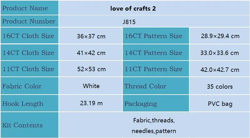 Cross Stitch Kit Joy Sunday Love Of Crafts  HD Pattern Printed Counted Fabric Aida 16CT 14CT 11CT DIY Embroidery Kit With Gift