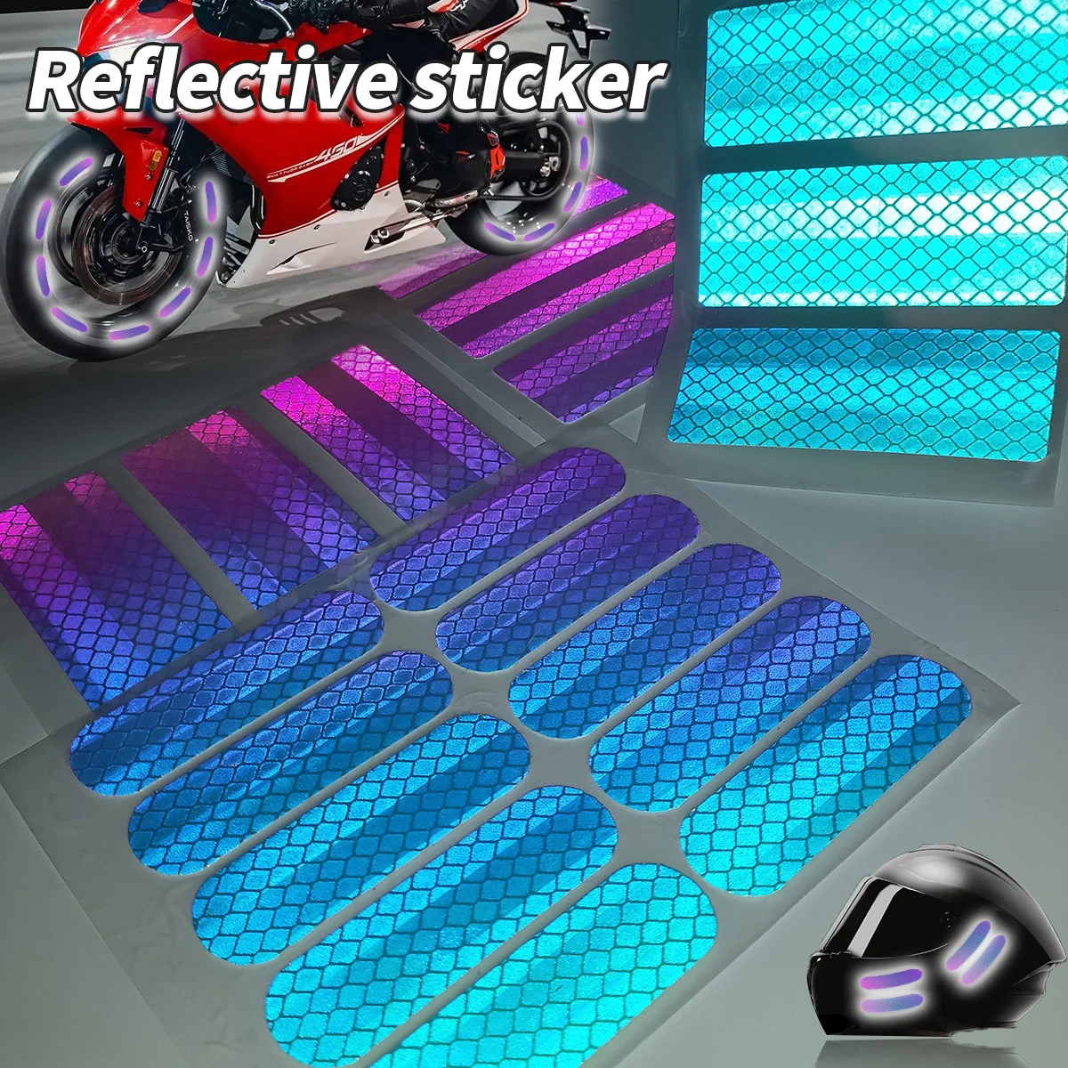 

Car Wheel Luminous Stickers Reflective Stickers Luminous Fluorescent Color Wheel Decoration Motorcycle Night Stickers