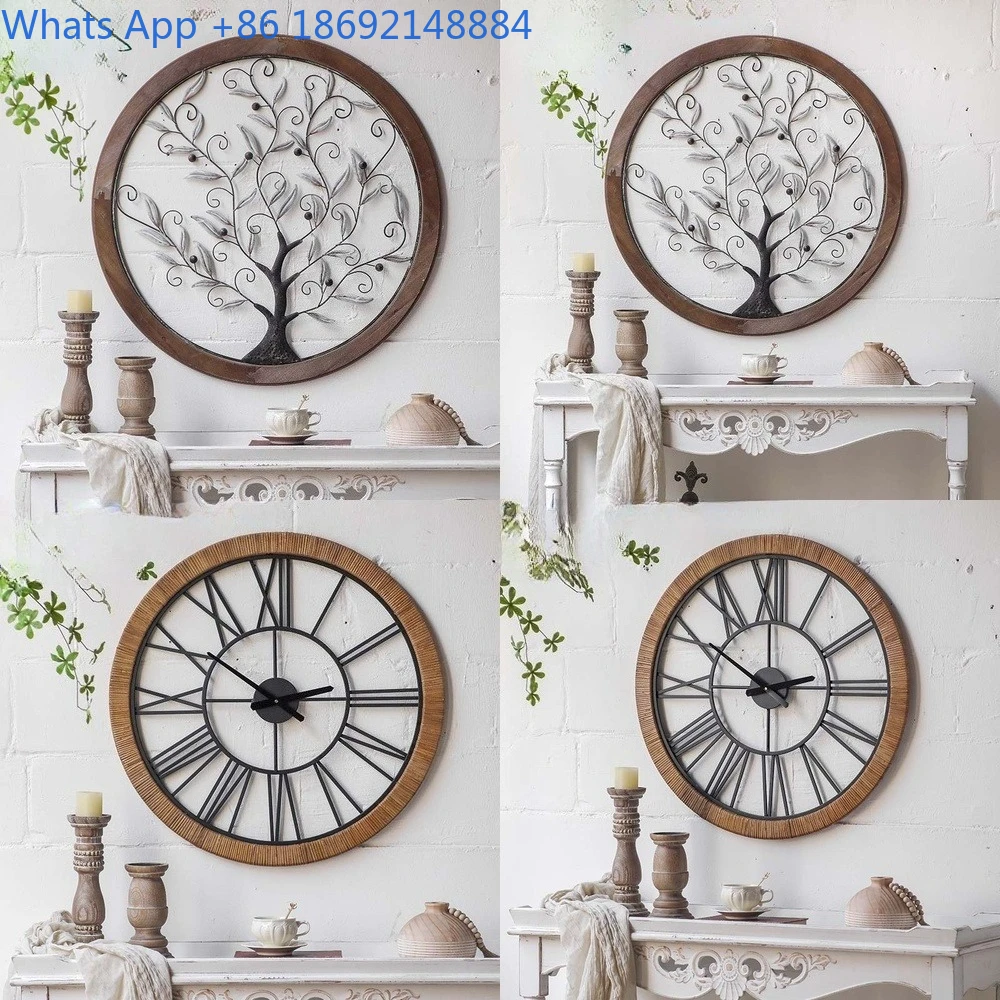 

American style coffee shop background wall decoration tree branch shape circular wall hanging small tavern study wall decoration