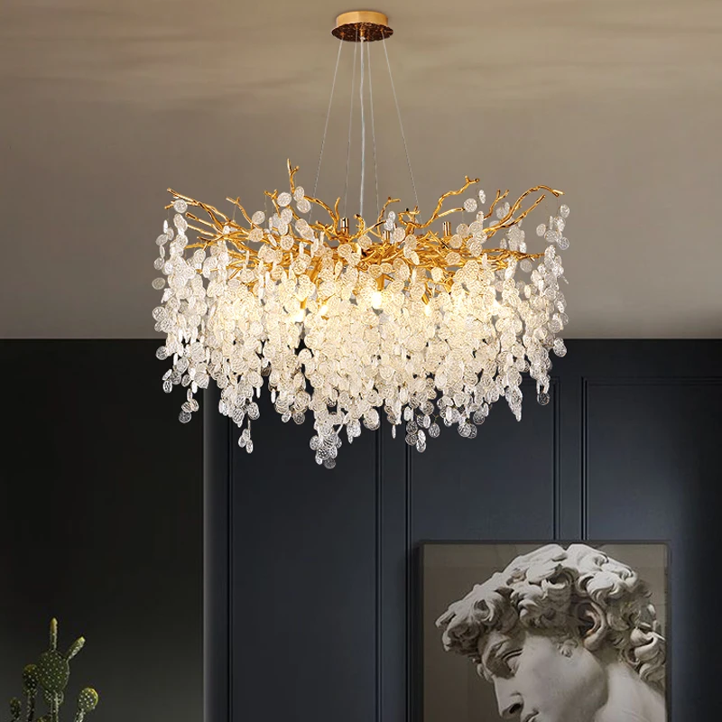 

Modern Chandelier Light Luxury Crystal Art Branch Simple Living room Dining room Bedroom Home Interior Decoration Chandelier