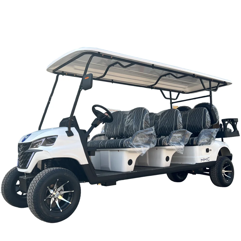 Four Wheel 2 4 6 8 Seats Electric Scooter Adults Sightseeing Patrol Leisure Travel 8 Seat Golf Cart With Bluetooth Speakers