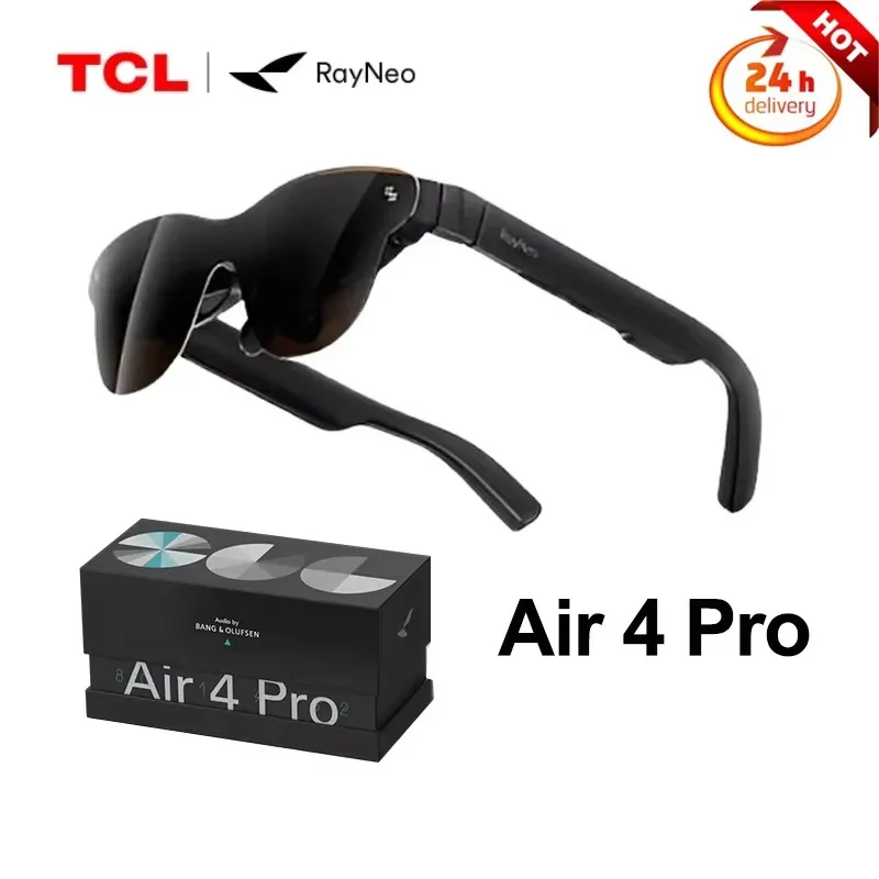 【IN STOCK】Rayneo Air 4 Pro AR Glasses 4K Video, HDR10,135inch Virtual Screen HD Private Cinema Pocket TV,Head-Mounted XR Support