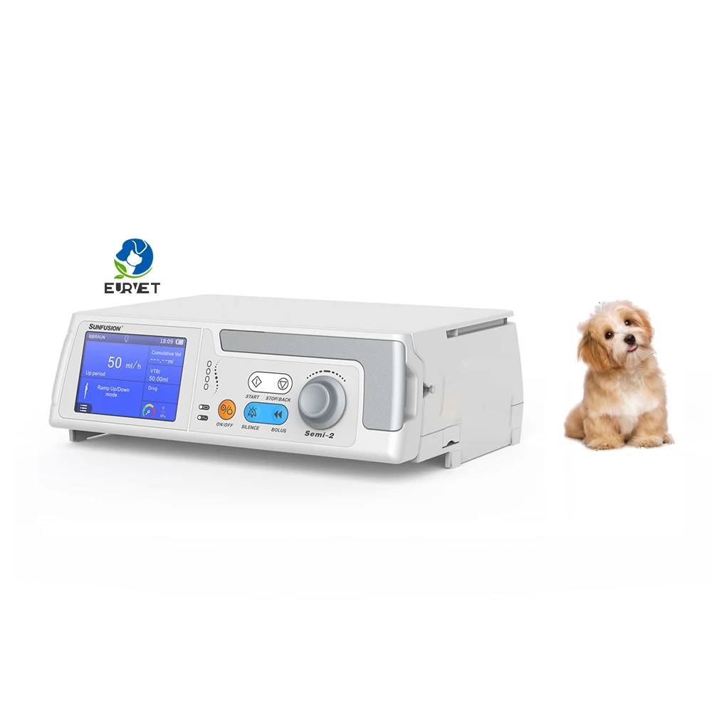 EURVET Veterinary Syringe Pump Large LCD Display Min 2ml To 60ml Veterinary Vaccine Syringe As Open System Pump