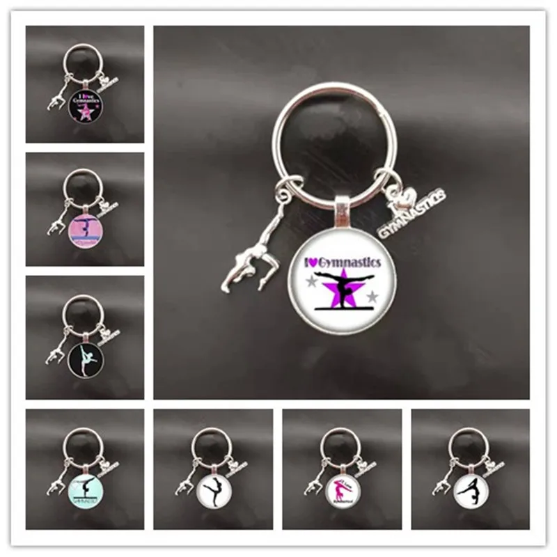 

New Product/Rhythmic Gymnastics Keychain/Gymnast, Pendant with Crystal Design, Handmade Gymnastics Keychain Commemorative Gift