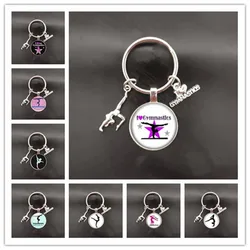 New Product/Rhythmic Gymnastics Keychain/Gymnast, Pendant with Crystal Design, Handmade Gymnastics Keychain Commemorative Gift