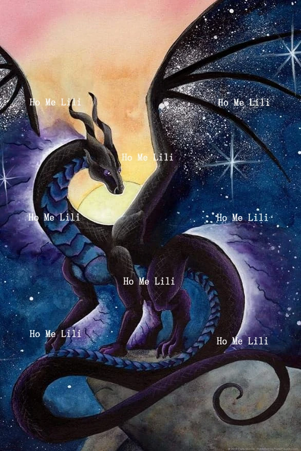 Nightfall By Carla Morrow Midnight Black Mysterious Dragon Universe Starry Sky Wall Decorated With Metal Logo