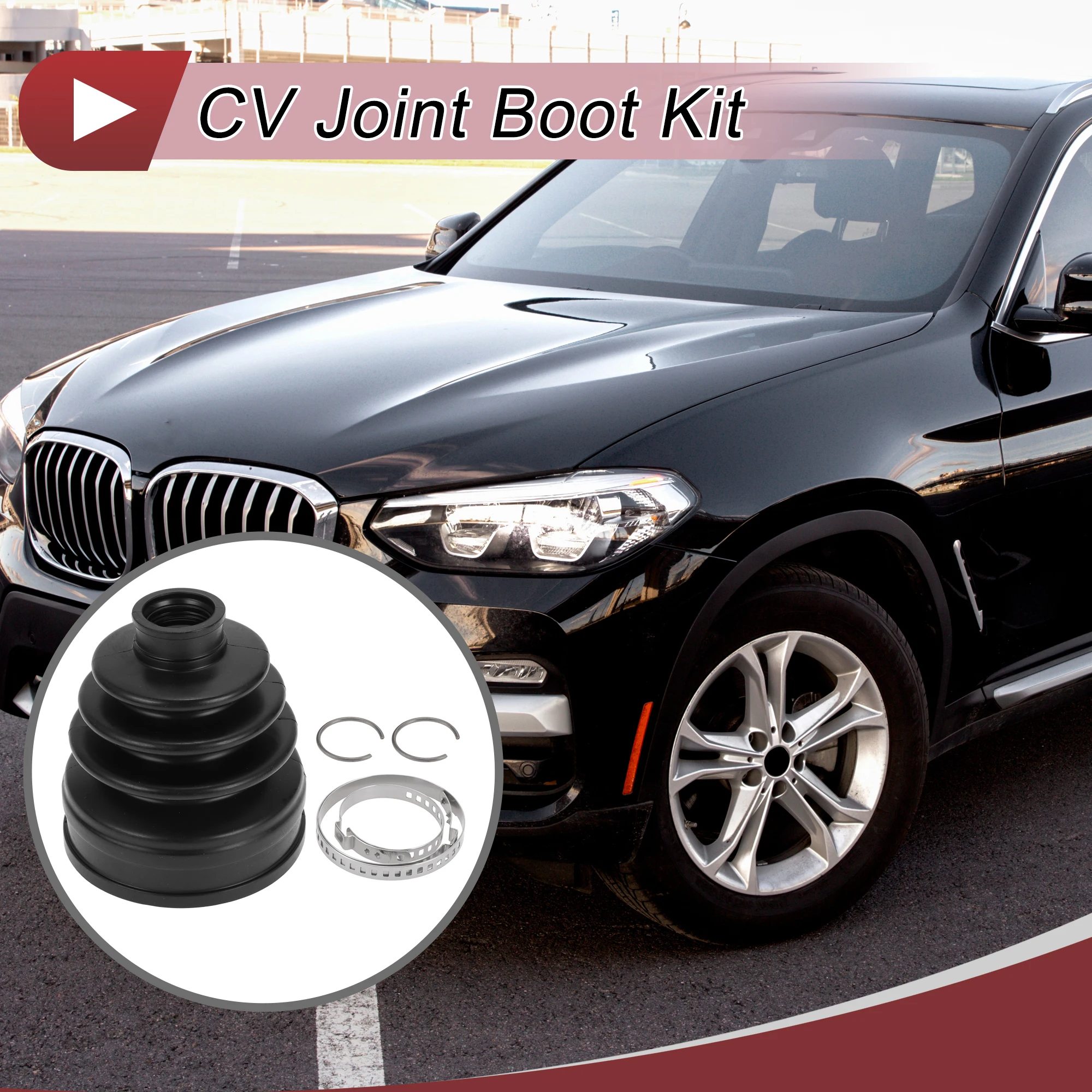X Autohaux No.31608680223 Inner CV Joint Boot Kit with Clamps for BMW X3 2018-2024 for BMW X4 2019-2024 for BMW XM 2023-2024