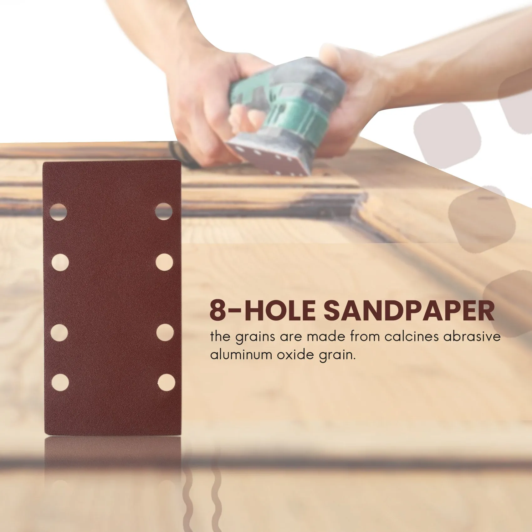 25 Pcs Sanding Pads,Sanding Paper Hook and Loop Sand Sheet 93x185mm Punched 8 Holes Grits 40/60/80/120 Fit Sheet Orbital Sander