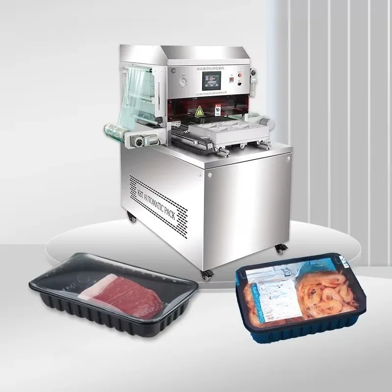 Custom made  Modified Atmosphere Electric Automatic Vacuum Sealer Machine for Food Commodity Packaging with High Productivity