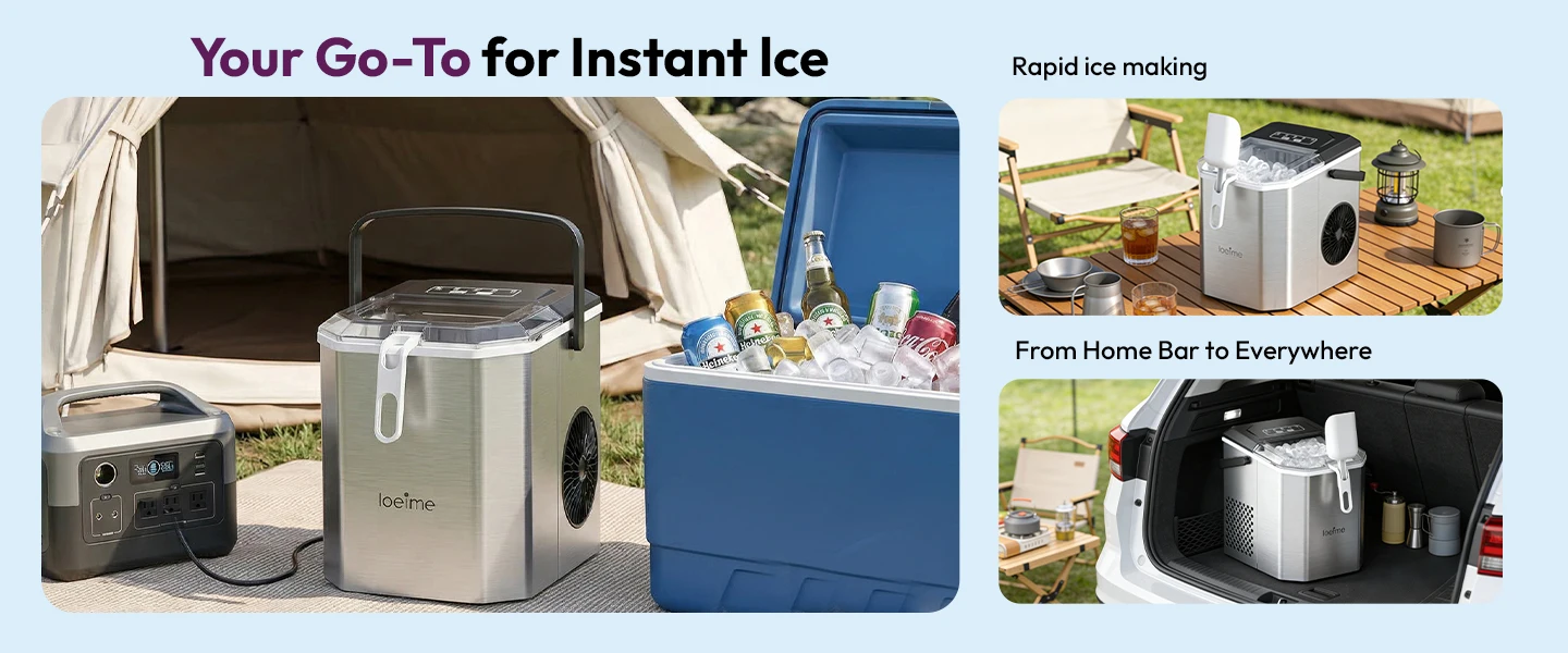 Loefme Desktop Vollautomatischer, kugelförmiger Eisbereiter, 12 kg/24 Stunden, schnelle Eisbereitung, geeignet für die automatische Reinigung von Eismaschinen zu Hause – Detail 8