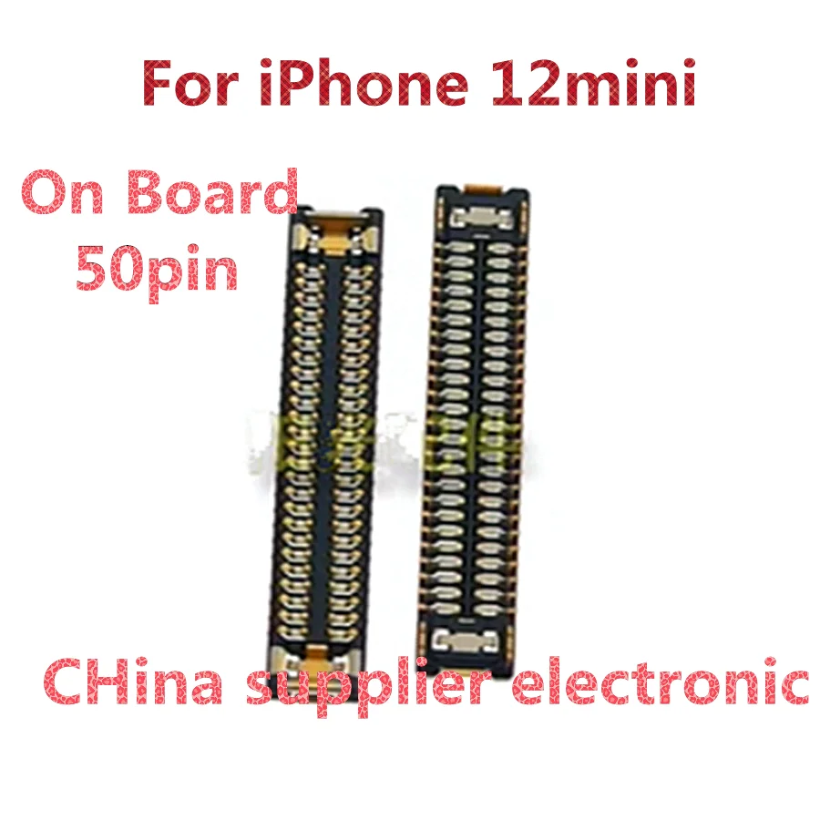 10pcs-50pcs  For iPhone 12mini Mobile phone display touch base motherboard cable connection buckle connector 50 pins